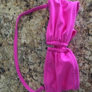Hurley Hot Pink XSmall Bandeau Bikini Top